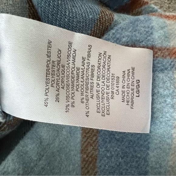 Ford Bronco Official Licensed Blue and Tan Plaid Flannel Shacket Size Large - Picture 10 of 10